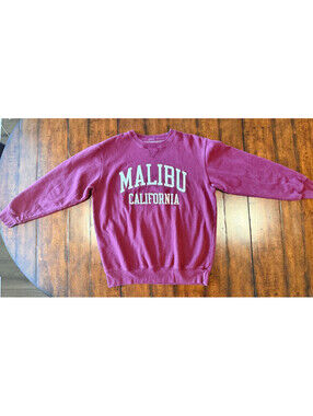 Brandy Melville Malibu John Galt Sweatshirt Burgundy - Women's One Size